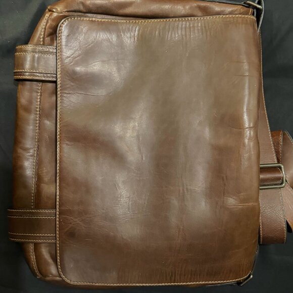 Frye Brown Leather Crossbody Messenger BagGenuine Leather